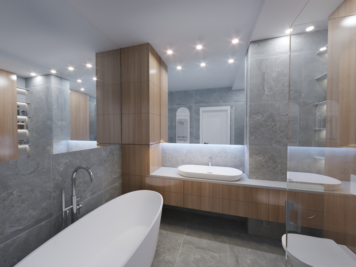 Projekt wnętrza pomieszczenia łazienki Mirage Studio