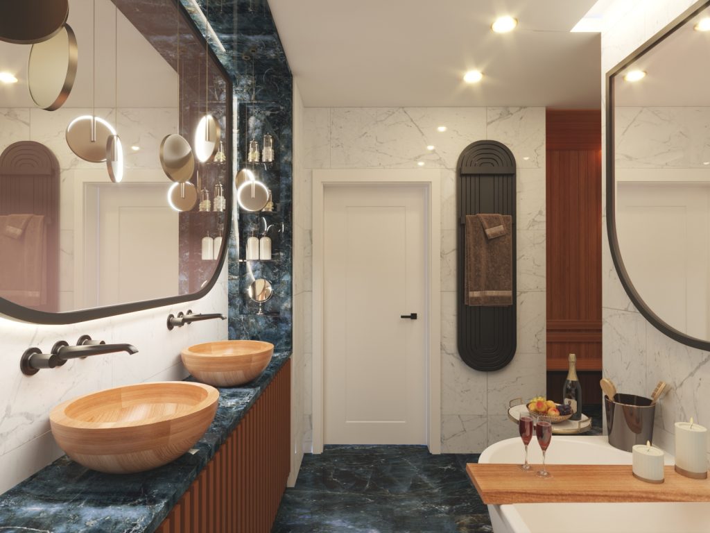 Ekskluzywna łazienka w stylu Art deco