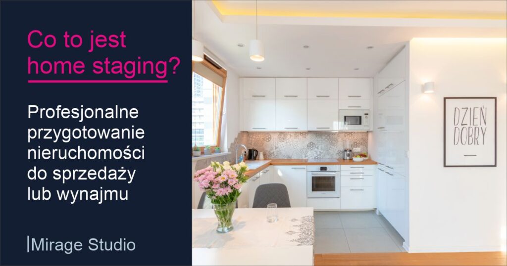 co to jest home staging, grafika ze ze zdjęciem mieszkania przygotowanego na sprzedaż